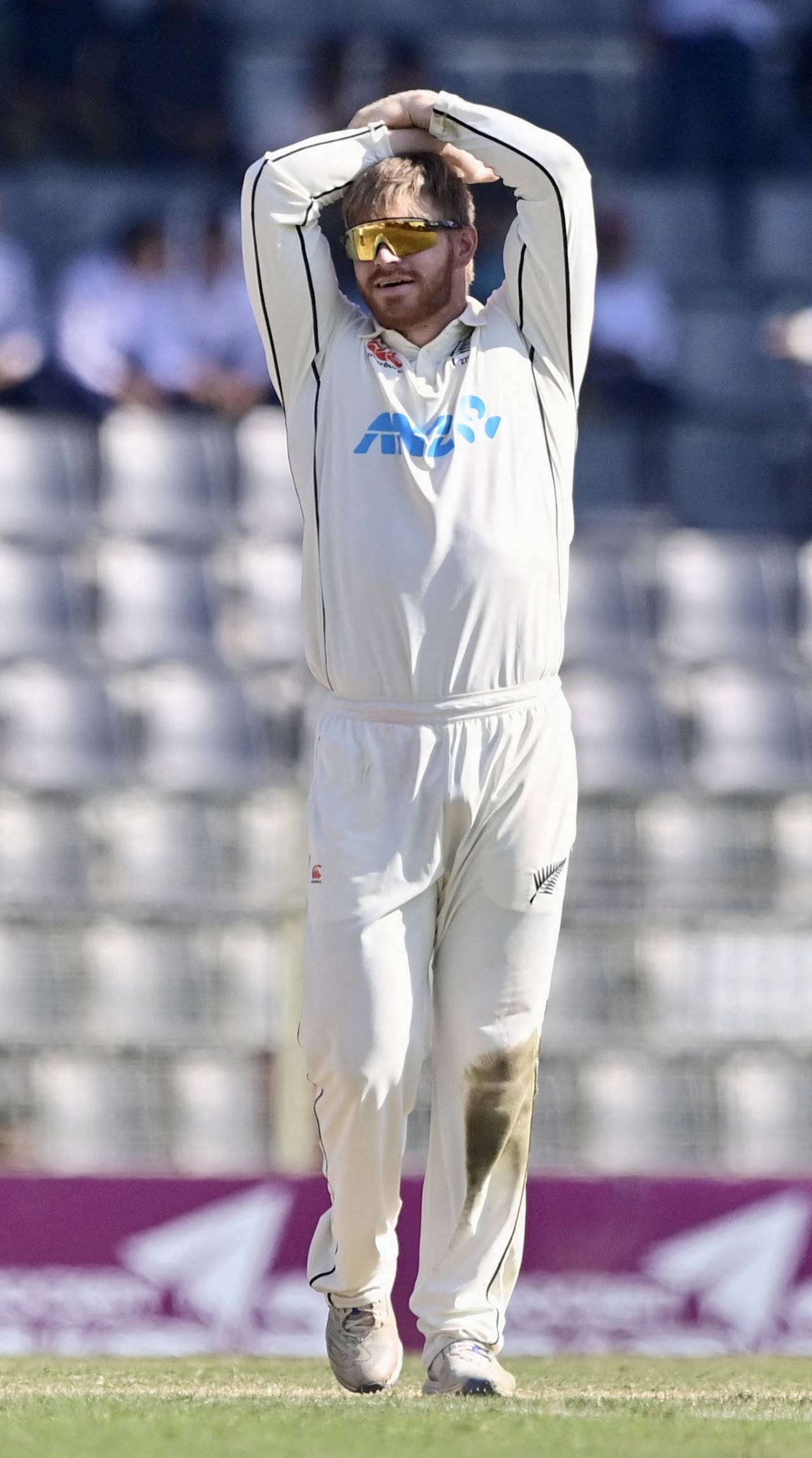 Glenn Phillips reacts as Bangladesh stretch their advantage, Bangladesh vs New Zealand, 1st Test, Sylhet, 3rd day, November 30, 2023