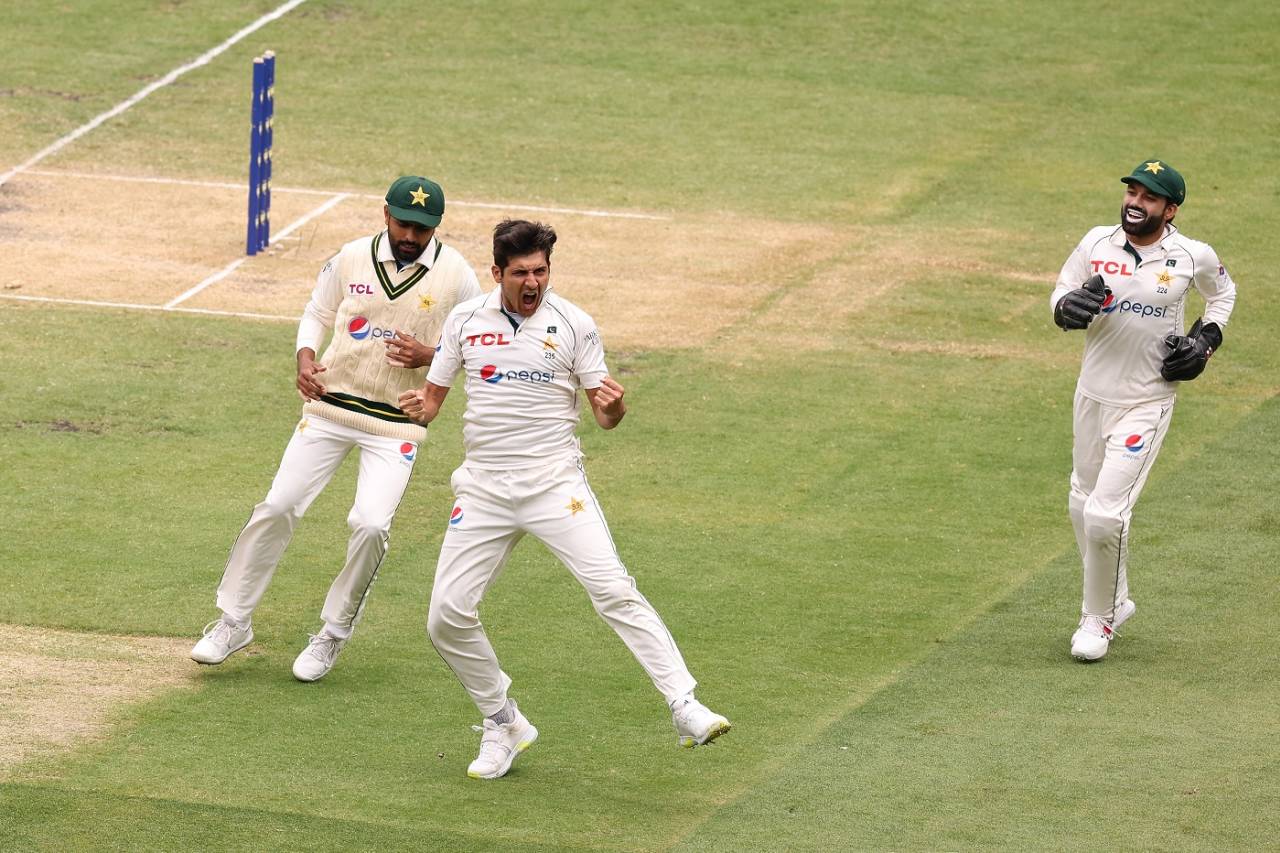 Mir Hamza is pumped up after taking out David Warner, Australia vs Pakistan, 2nd Test, MCG, December 28, 2023