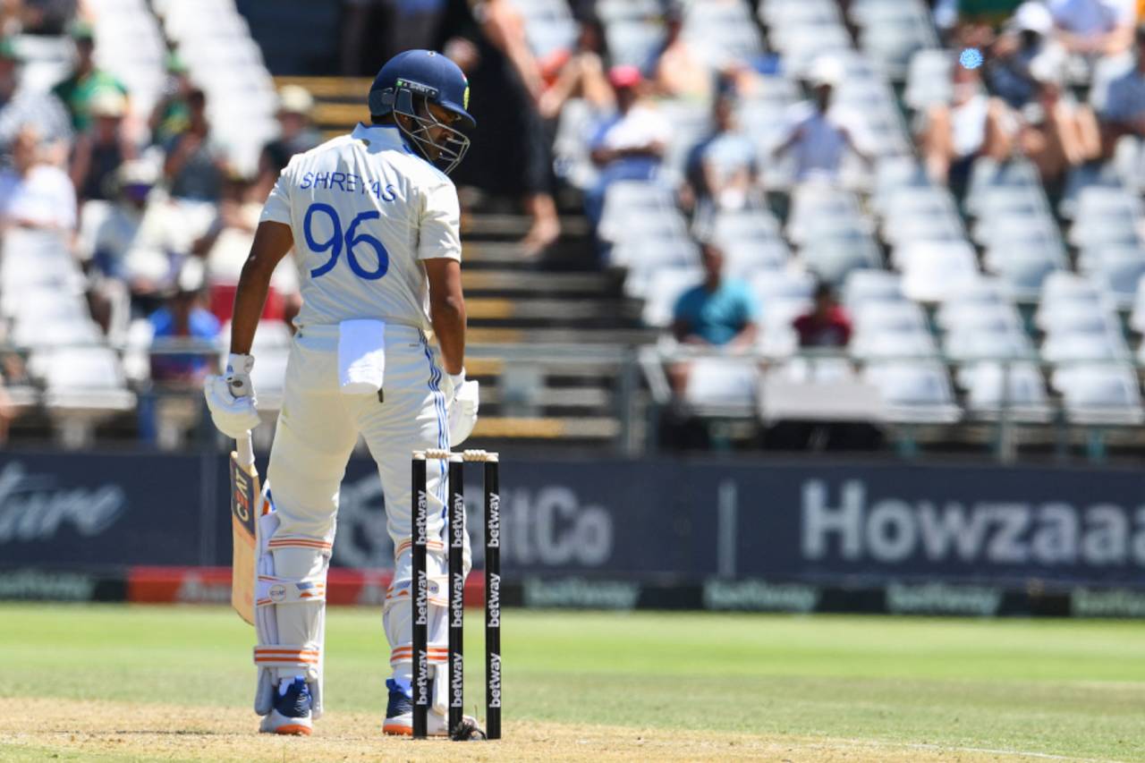 Shreyas Iyer was dismissed for a duck, South Africa vs India, 2nd Test, Cape Town, 1st day, January 3, 2024