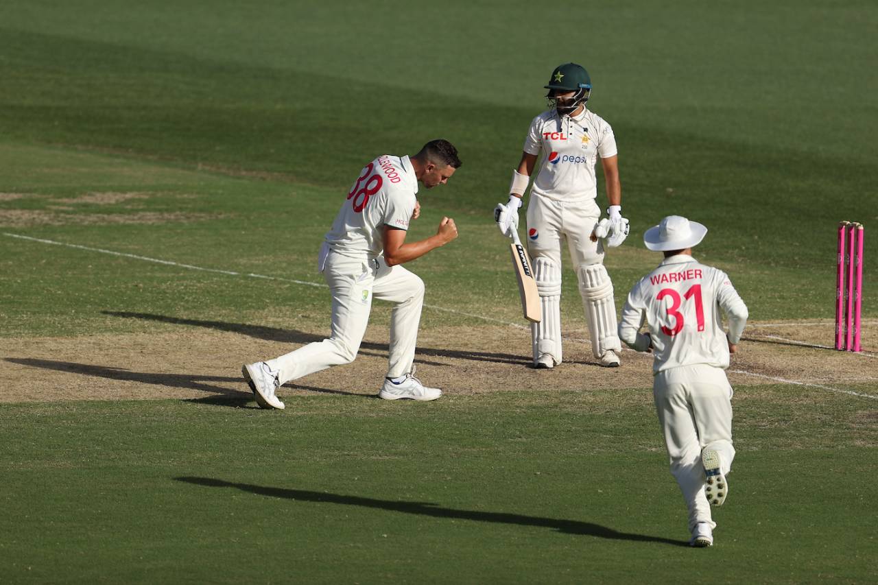 Josh Hazlewood had Saud Shakeel edge to the slips, Australia vs Pakistan, 3rd Test, SCG, 3rd day, January 5, 2024