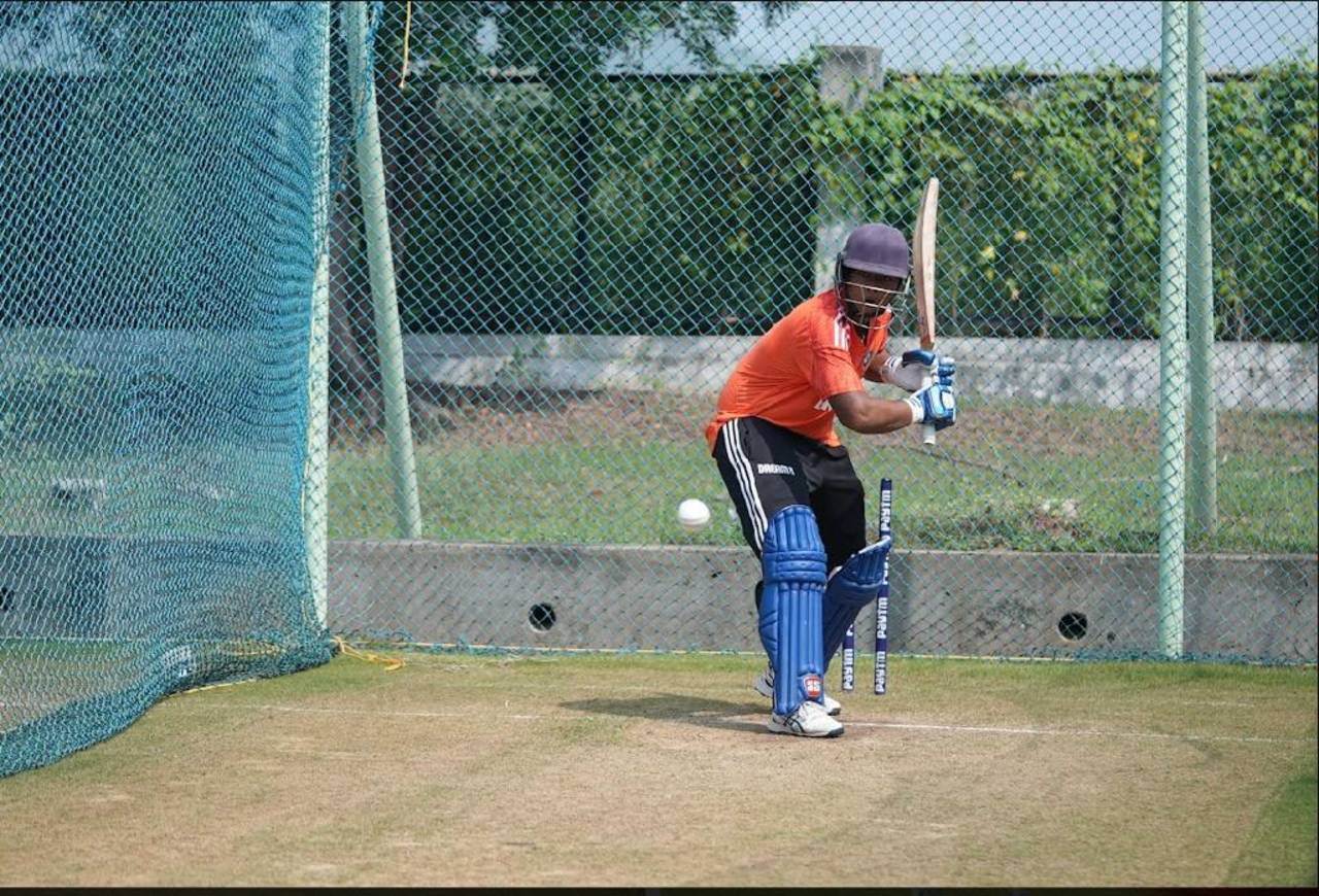 Vaibhav Suryavanshi practicing on off side