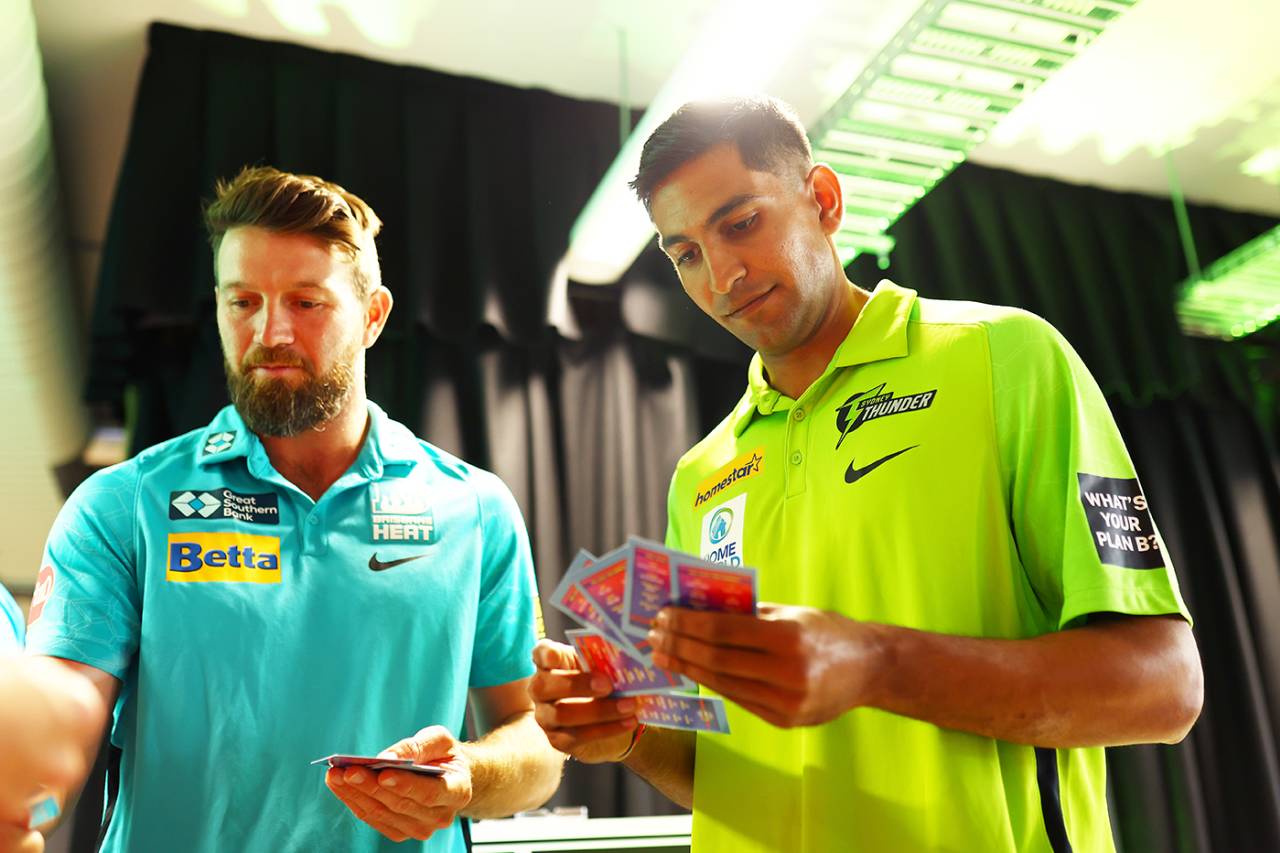 Michael Neser and Jason Sangha look at BBL trading cards