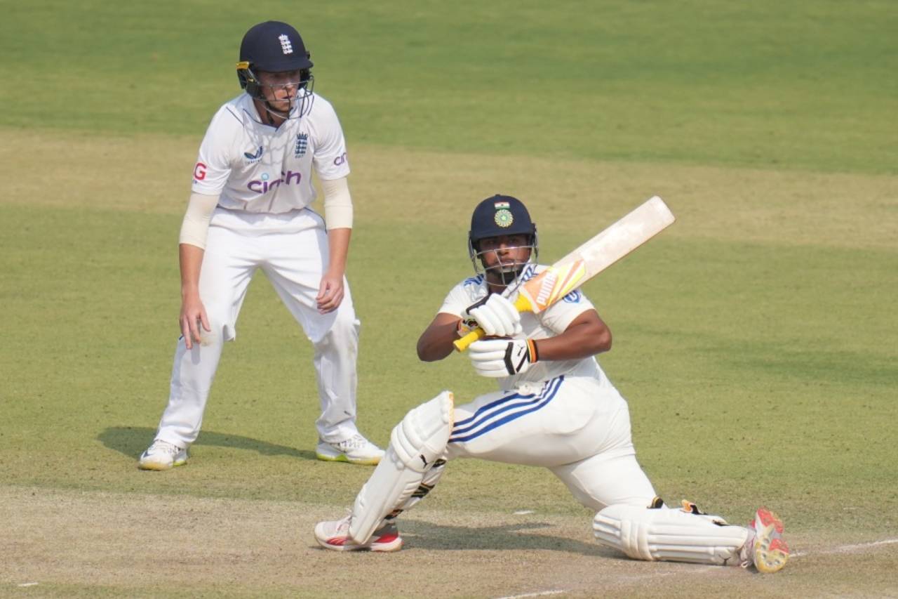 Sarfaraz Khan countered Joe Root's offspin with sweep, India vs England, 3rd Test, Rajkot, 1st day, February 15, 2024