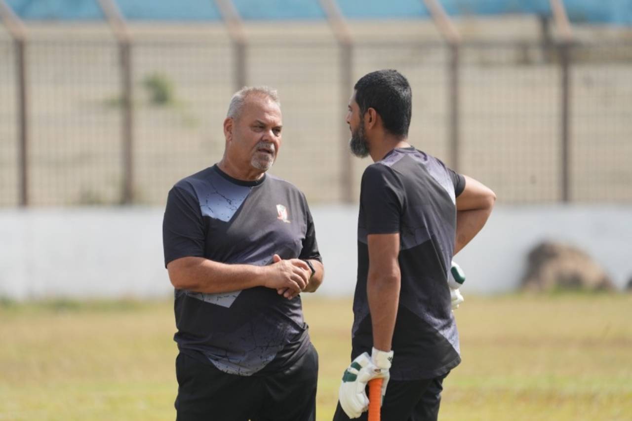 Fortune Barishal team director Dav Whatmore in the nets, Feb 14, 2024