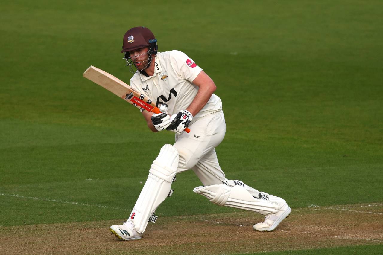 Dom Sibley works the ball to leg, Surrey vs Somerset, County Championship, Division One, The Oval, April 12, 2024