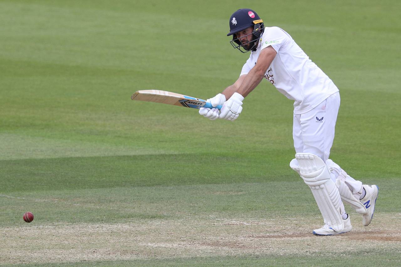 Jack Leaning clips into the leg side, LV= County Championship, Division One, Surrey vs Kent, The Kia, Oval, June 28, 2022