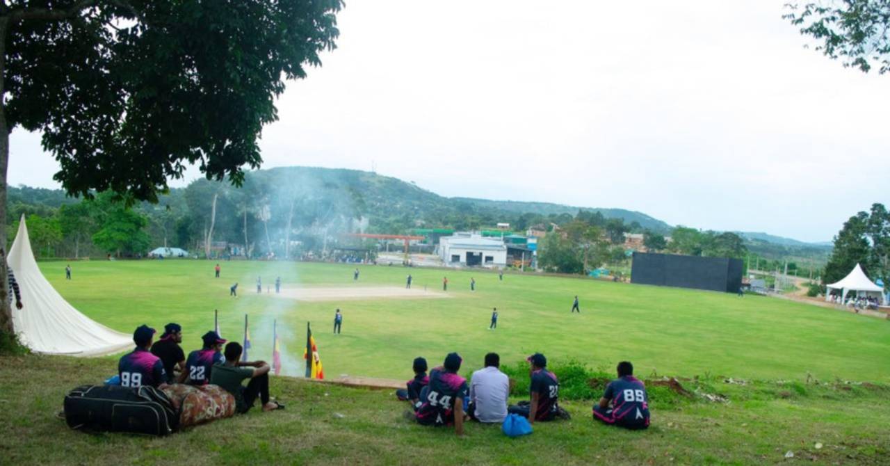 Fans watch a match at Serenity Oval in Kamengo, Uganda