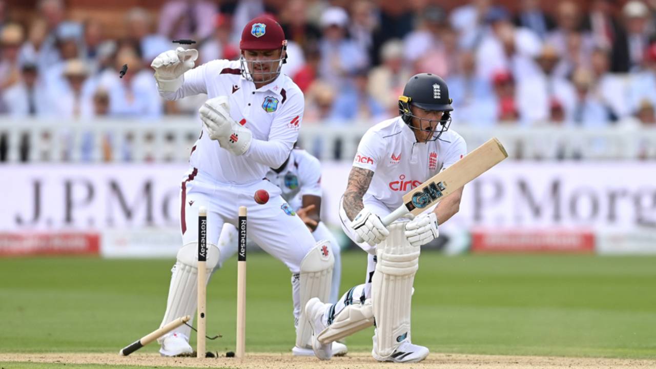 Ben Stokes was bowled by a beauty from Gudakesh Motie, England vs West Indies, 1st Men's Test, Lord's, 2nd day, July 11, 2024