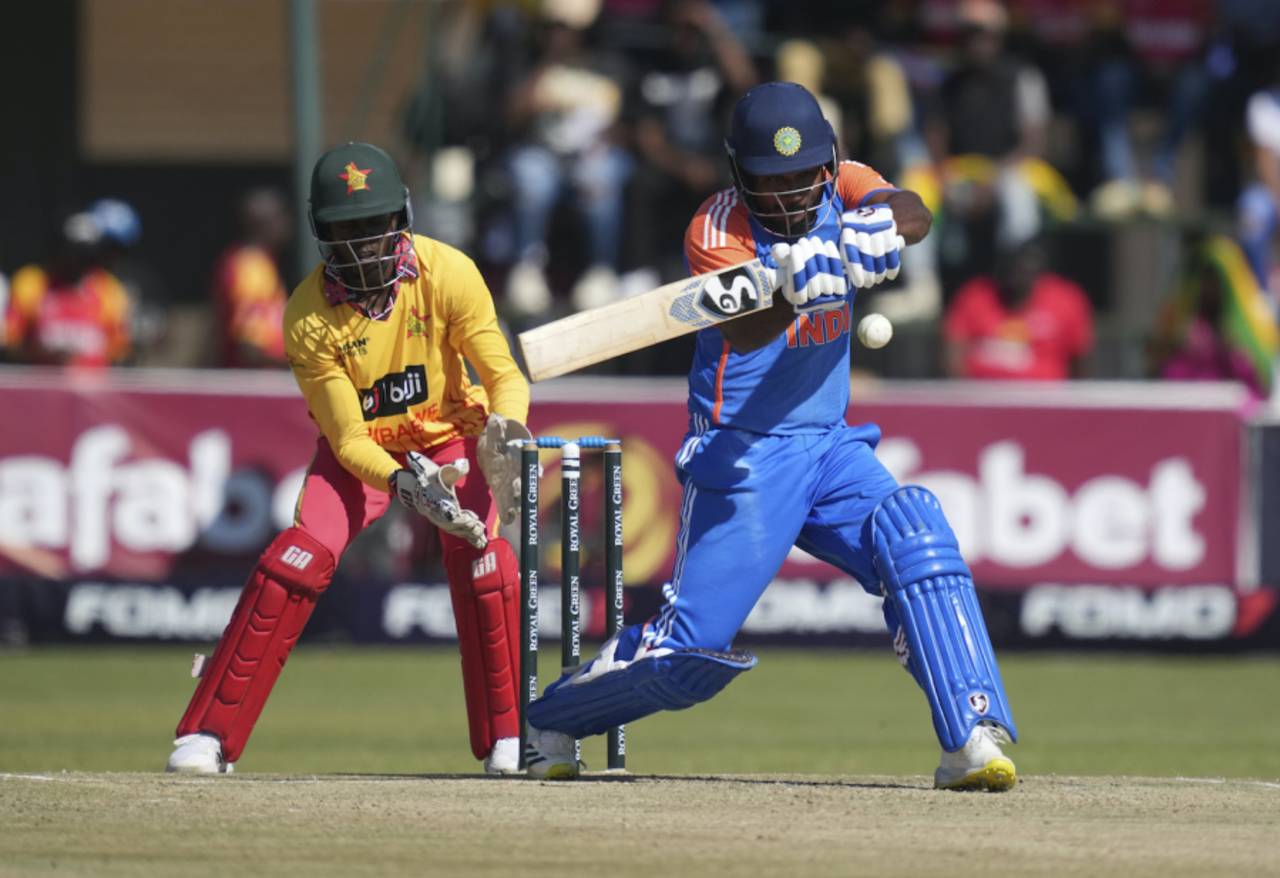 Sanju Samson hit one four and four sixes, Zimbabwe vs India, 5th Men's T20I, Harare, July 14, 2024