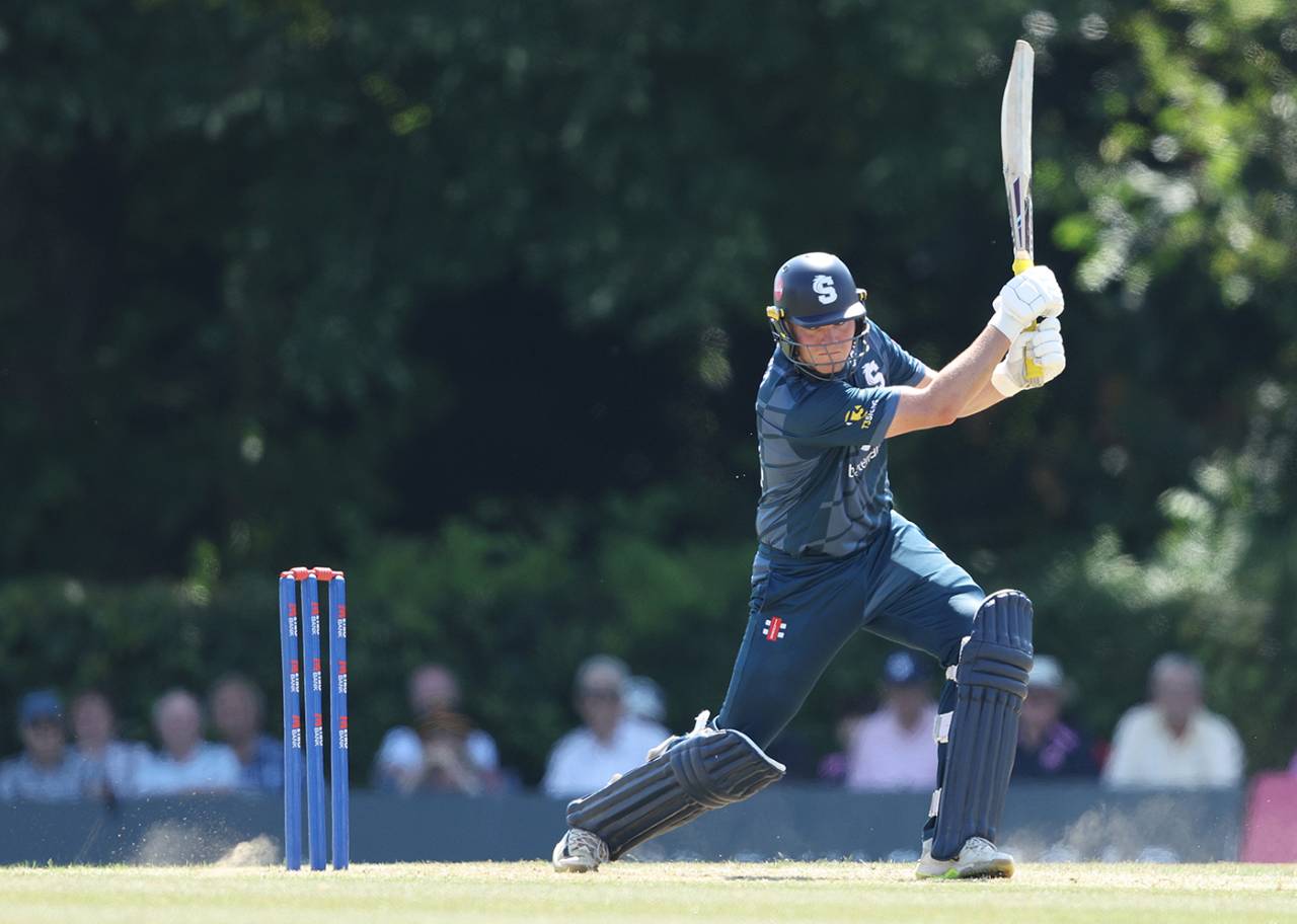 Gus Miller made his maiden senior fifty, Middlesex vs Northamptonshire, One-Day Cup, Radlett, July 29, 2024