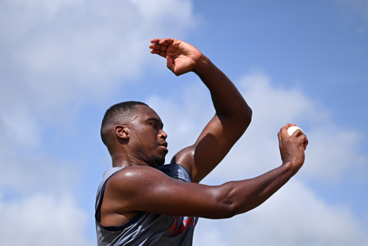 Lungi Ngidi bowls in the nets, T20 World Cup 2024, Barbados, June 28, 2024