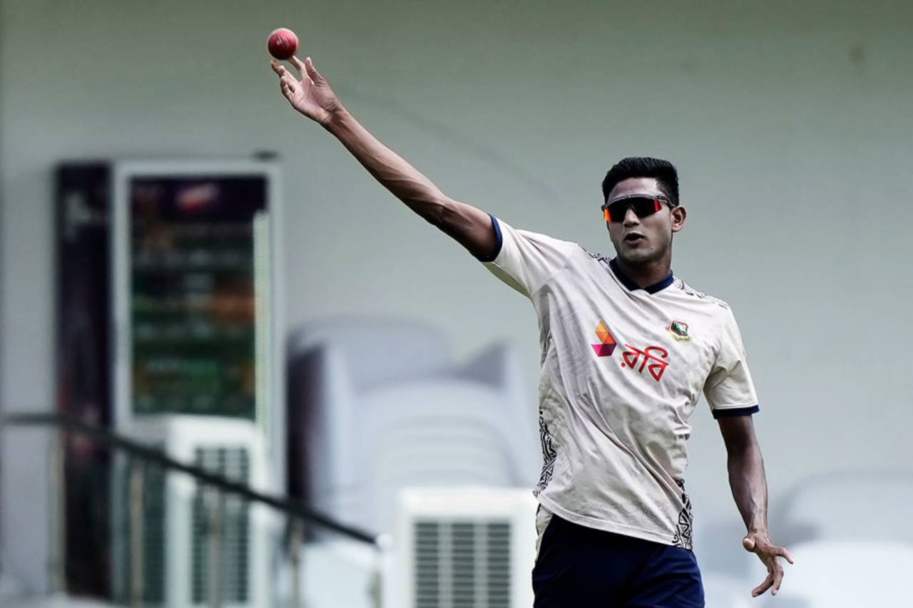 Nahid Rana catches a ball during training in Chennai, September 16, 2024