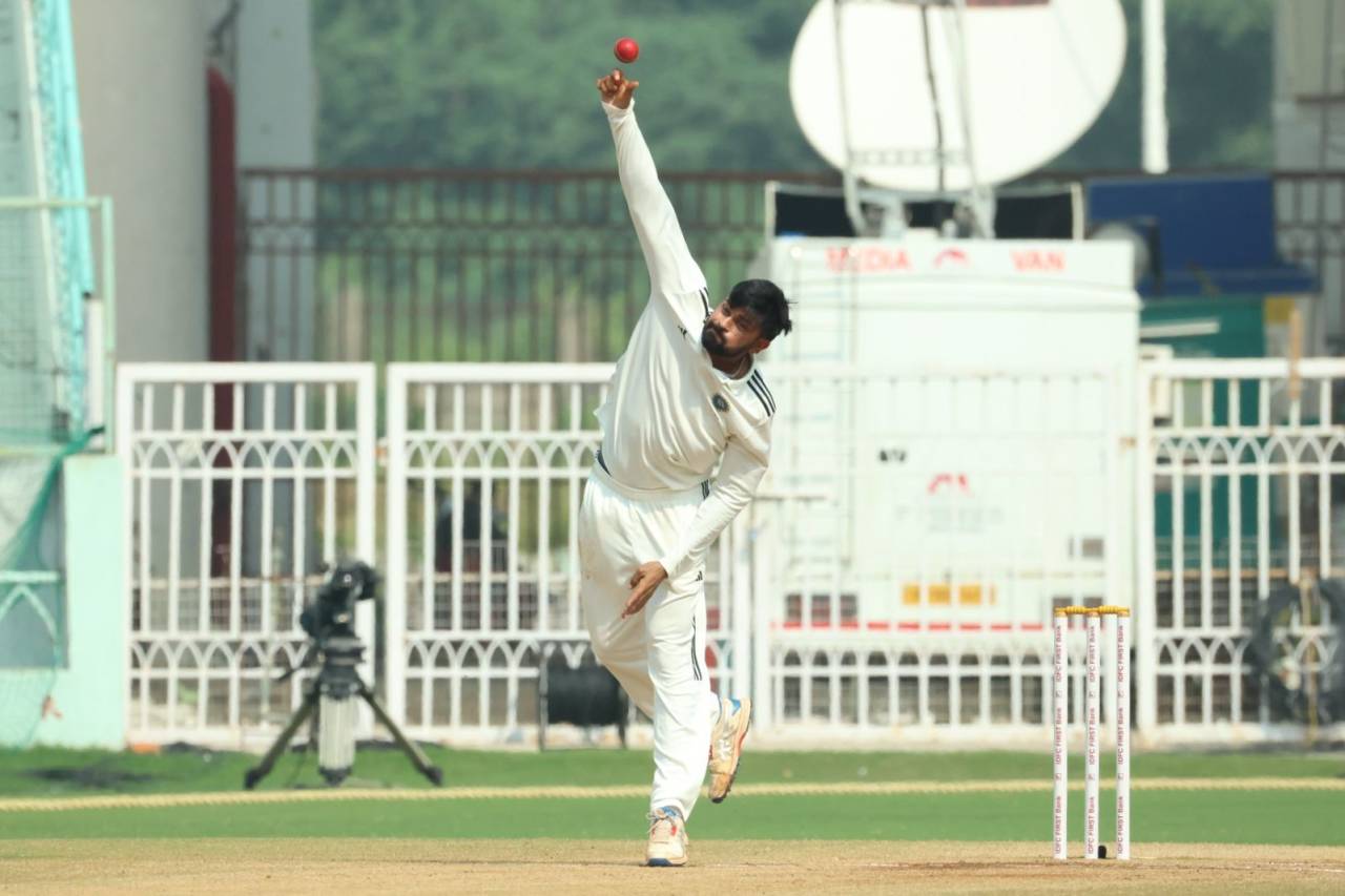 Ranji Trophy 202425 Madhya Pradesh allrounder Saransh Jain in a