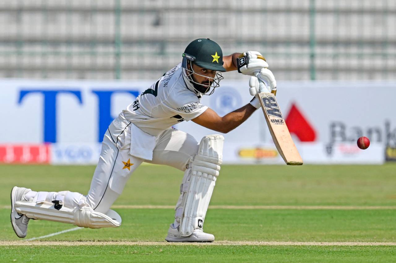 Abdullah Shafique drives through the covers, Pakistan vs England, 1st Test, Multan, 1st day, October 7, 2024