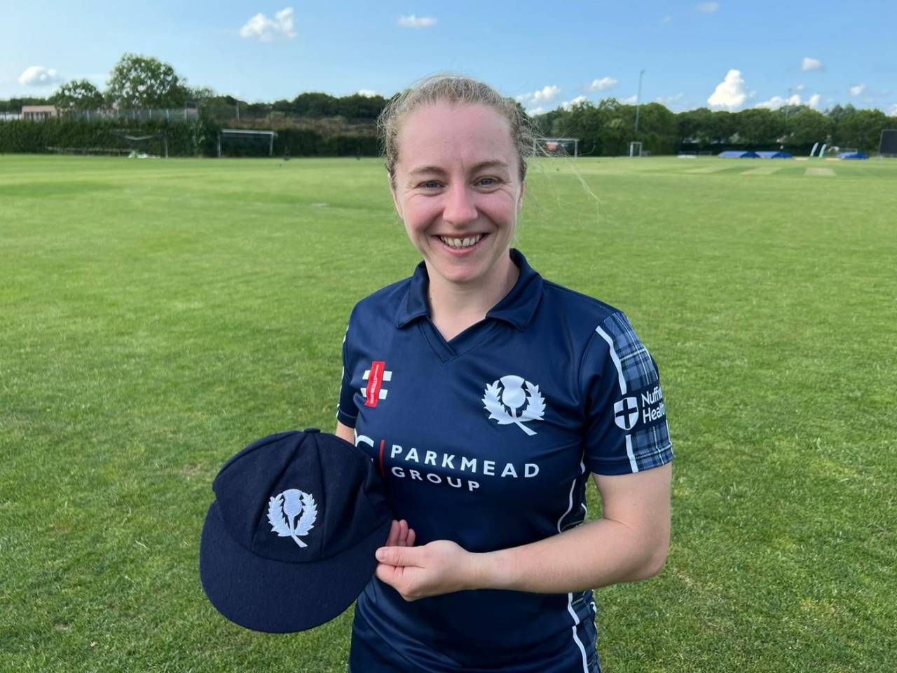 Lorna Jack-Brown with her Scotland cap