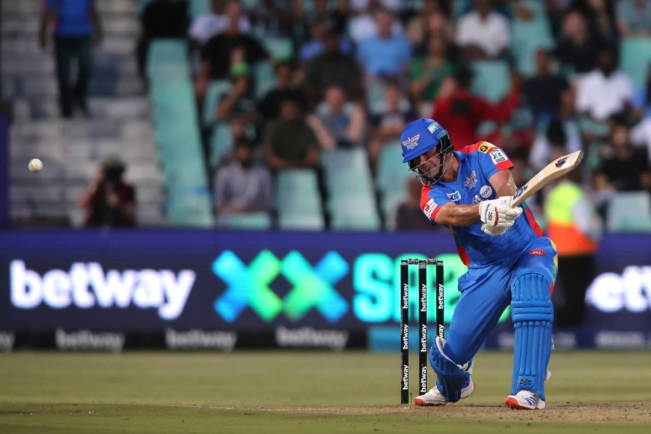 JJ Smuts spanks one through the off side, Durban's Super Giants vs Paarl Royals, SA20 2025, Durban, January 23, 2025