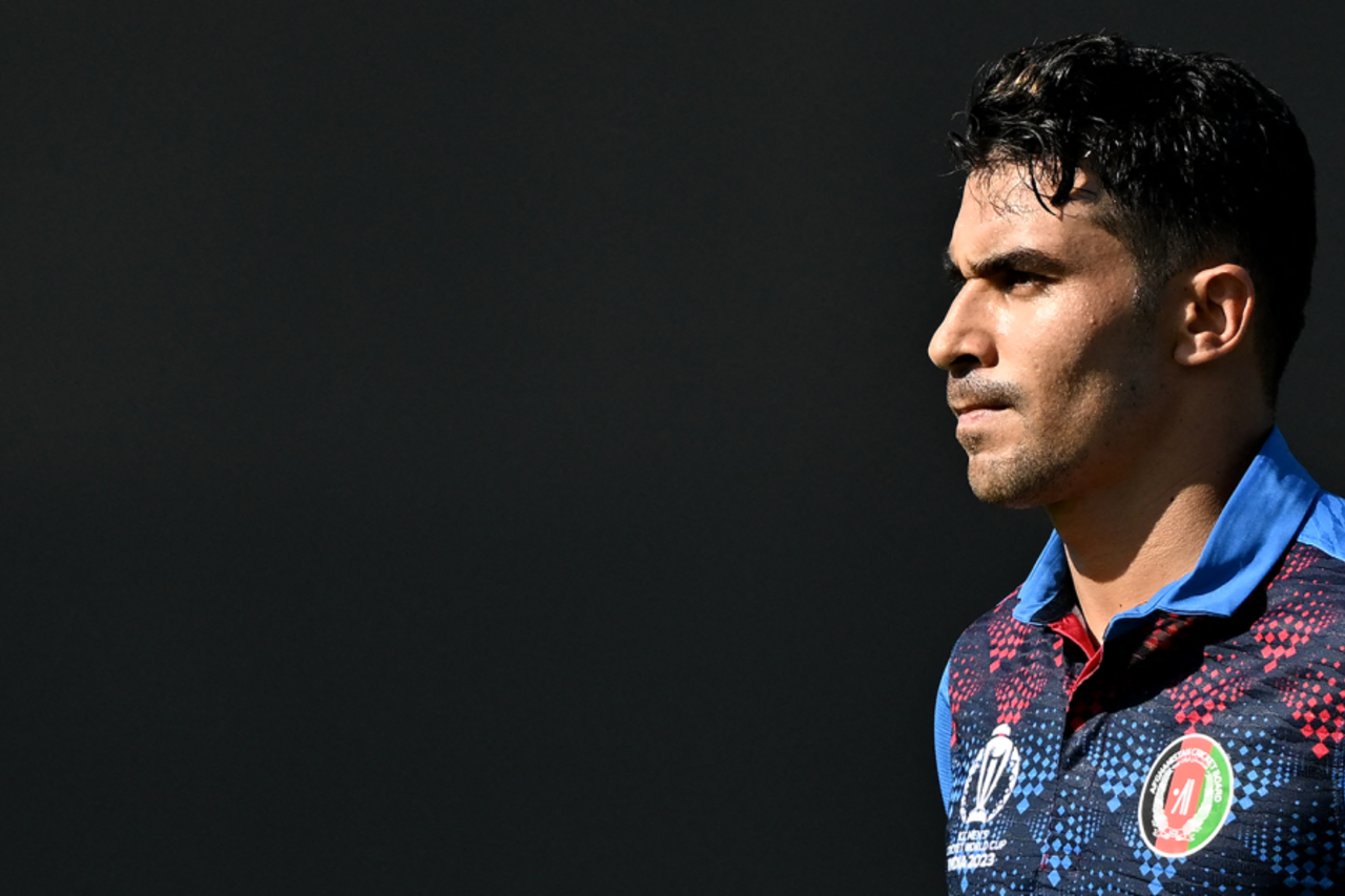 Rahmanullah Gurbaz looks on, India vs Afghanistan, ODI World Cup, Delhi, October 11, 2023