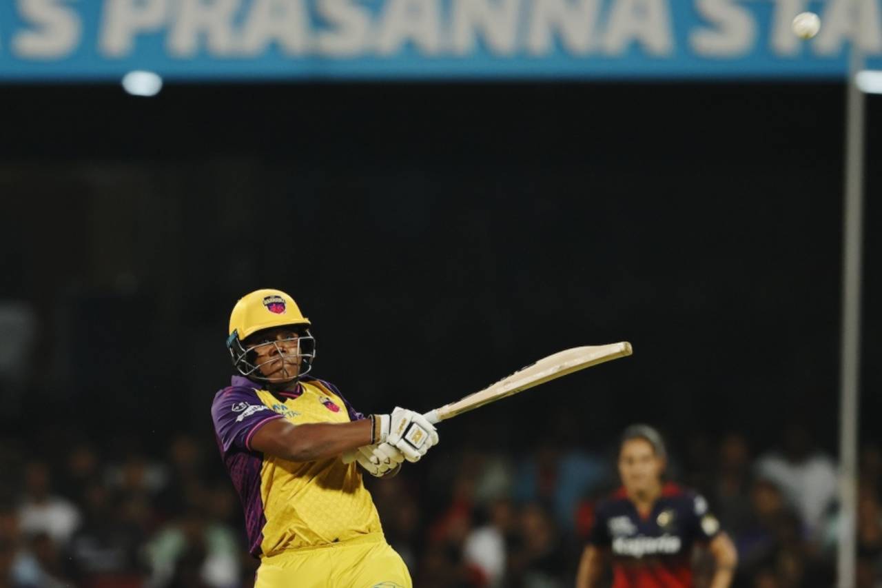 Kiran Navgire went all out from ball one, Royal Challengers Bengaluru vs UP Warriorz, WPL 2025, Bengaluru, February 24, 2025