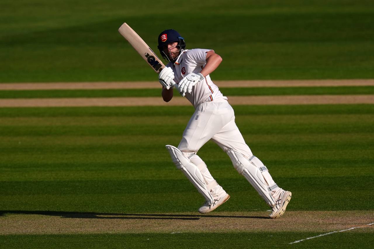Matt Critchley turns the ball leg side, Essex vs Surrey, County Championship, Division One, Chelmsford, 1st day, April 4, 2025
