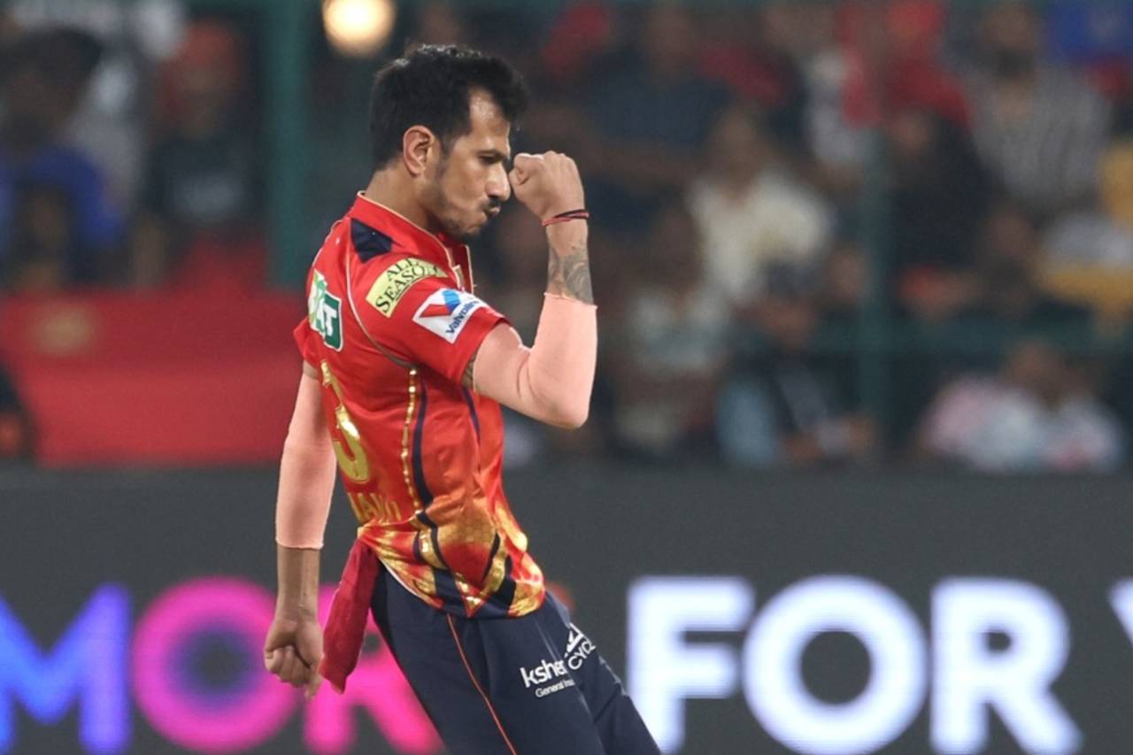 Yuzvendra Chahal celebrates a wicket, Royal Challengers Bengaluru vs Punjab Kings, IPL 2025, Bengaluru, April 18, 2025