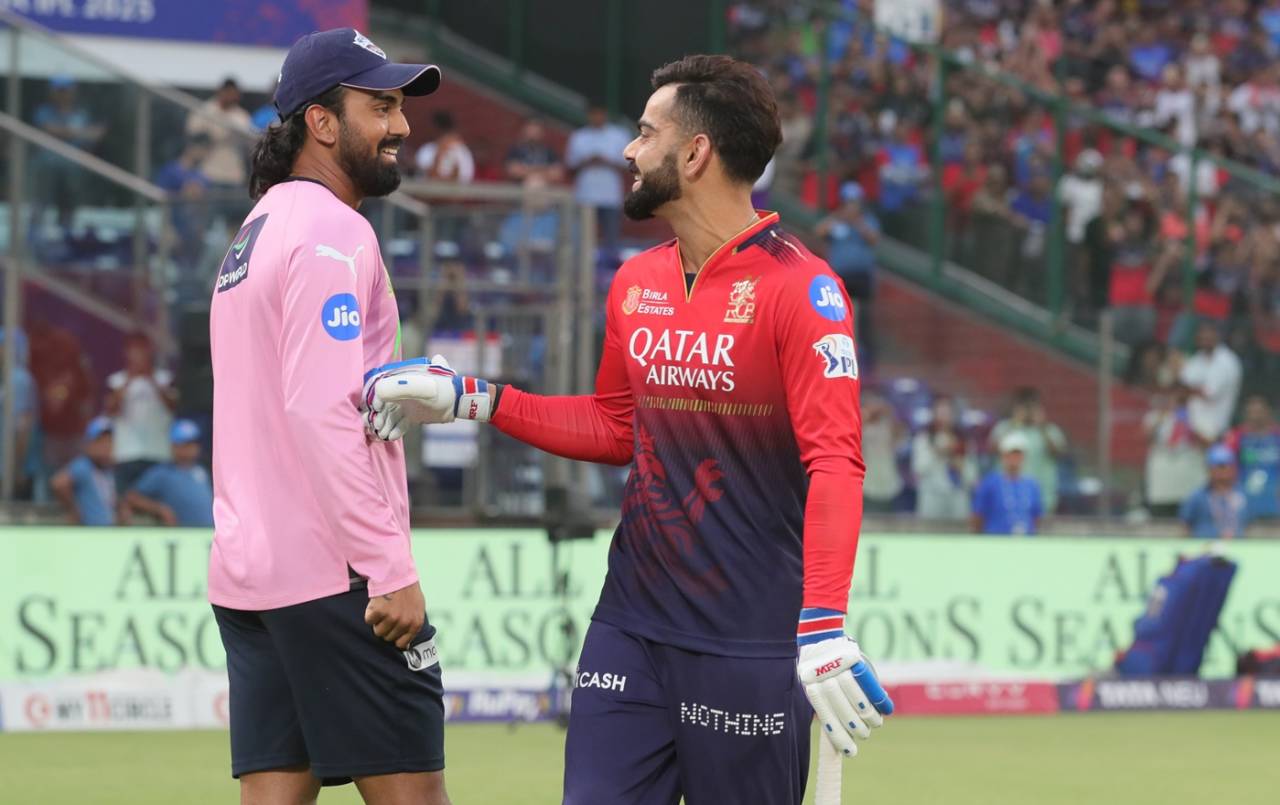 KL Rahul catches up with Virat Kohli in Delhi, Delhi Capitals vs Royal Challengers Bengaluru, IPL 2025, Delhi, April 27, 2025
