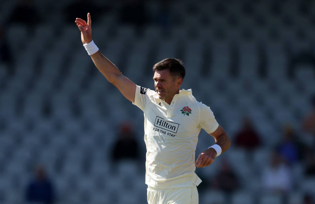 James Anderson struck on his return to first-class cricket, Lancashire vs Derbyshire, County Championship, Division Two, Old Trafford, May 17, 2025
