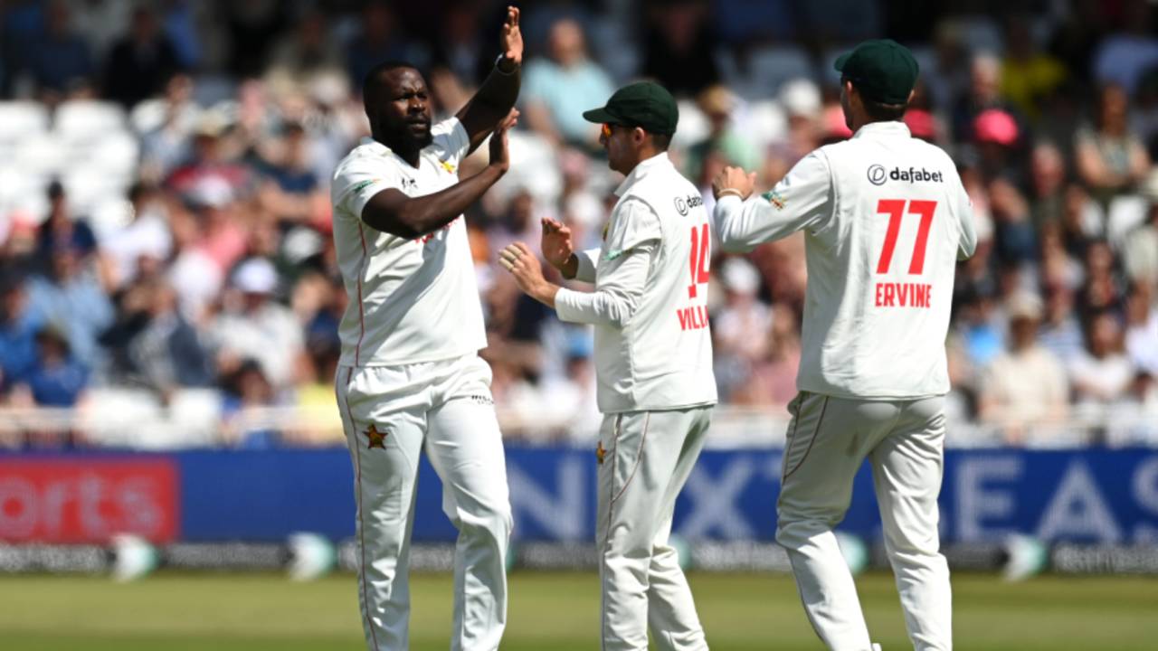 Tanaka Chivanga struck early on the second morning, England vs Zimbabwe, Trent Bridge, 2nd day, May 23, 2025
