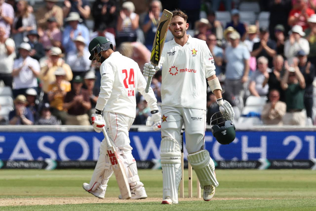 Brian Bennett recorded the fastest Test hundred by a Zimbabwean, England vs Zimbabwe, Trent Bridge, 2nd day, May 23, 2025