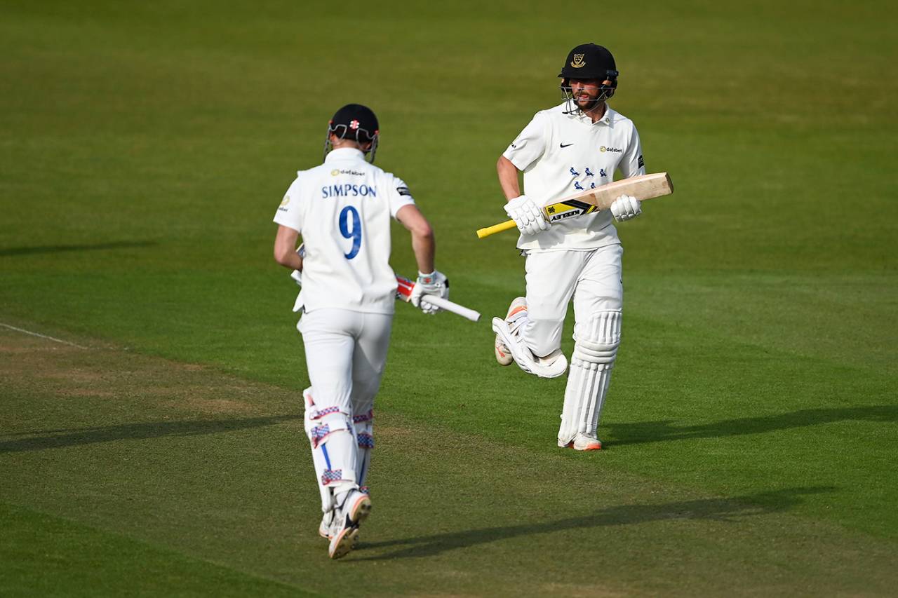 John Simpson and Fynn Hudson-Prentice put on a stand worth 173, Hampshire vs Sussex, County Championship, Division One, Utilita Bowl, May 24, 2025