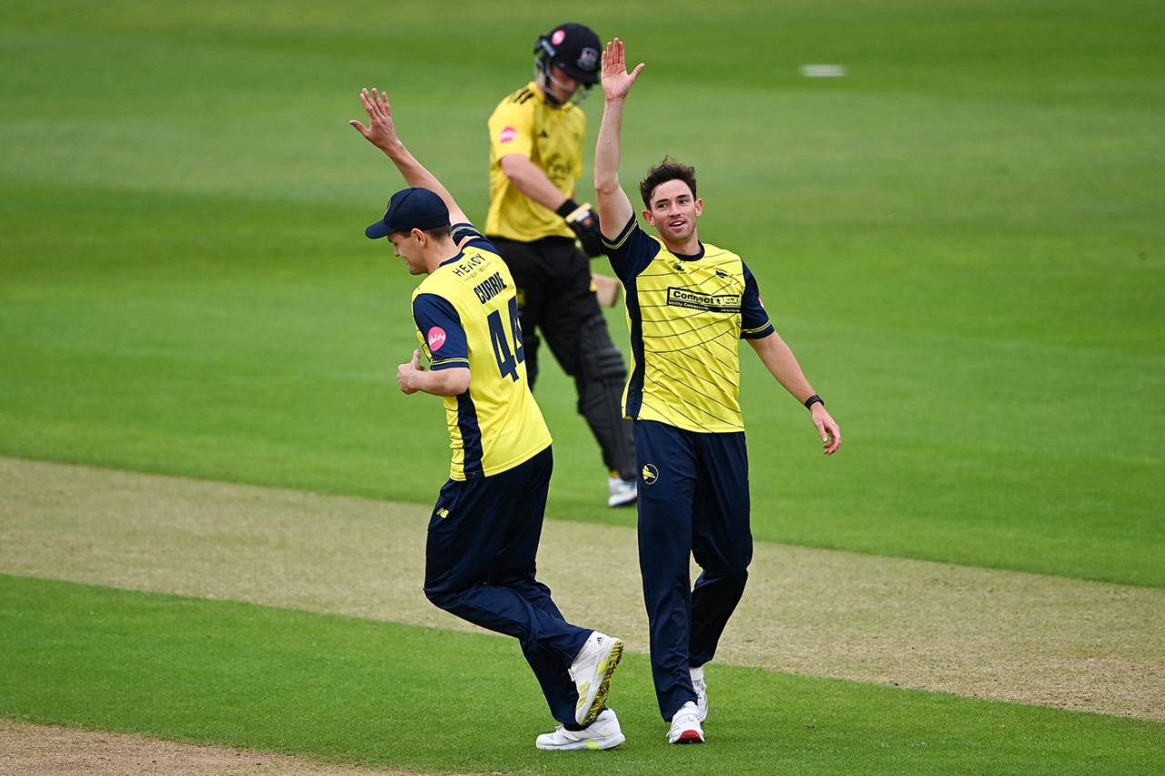 John Turner claimed 3 for 28, Hampshire vs Gloucestershire, Men's T20 Blast, Utilita Bowl, June 6, 2025