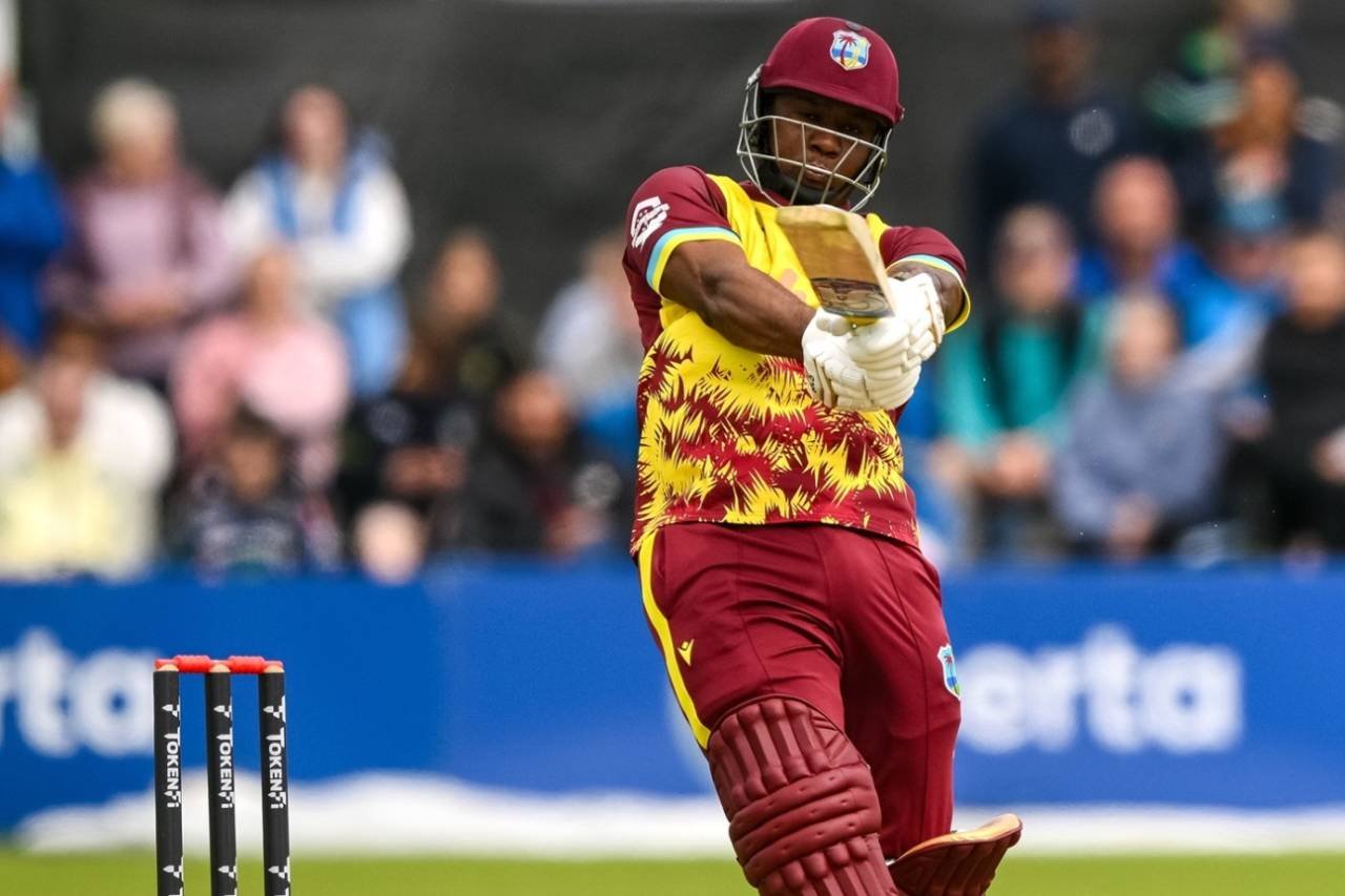 Evin Lewis cracked a quickfire fifty, Ireland vs West Indies, 3rd T20I, Bready, June 15, 2025