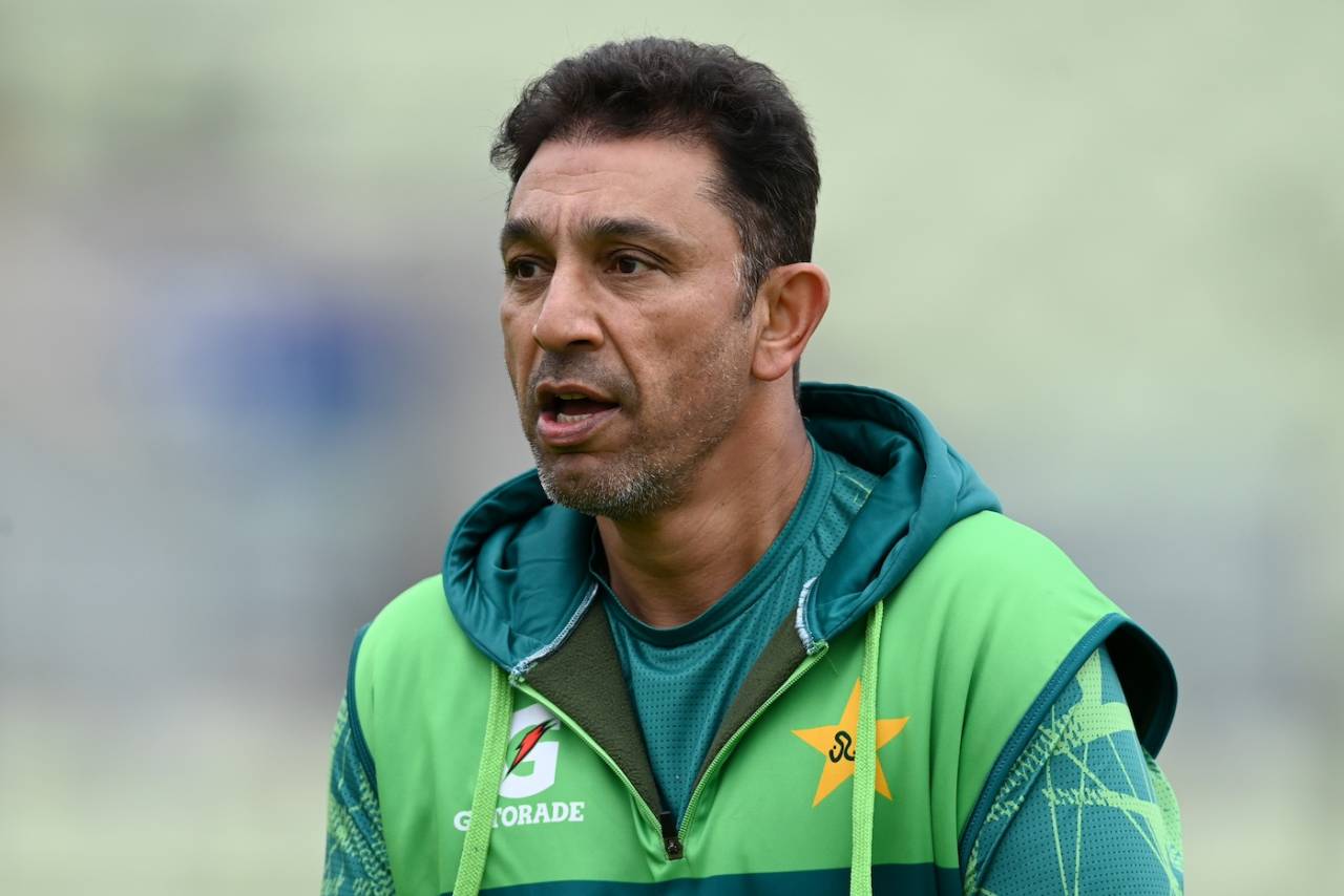 Azhar Mahmood at a training session, Birmingham, May 24, 2024