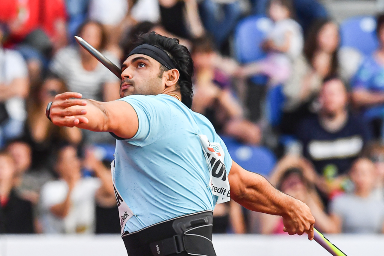 Javelin thrower Neeraj Chopra competes in the Golden Spike athletics meeting in Ostrava, Czech Republic, June 24, 2025