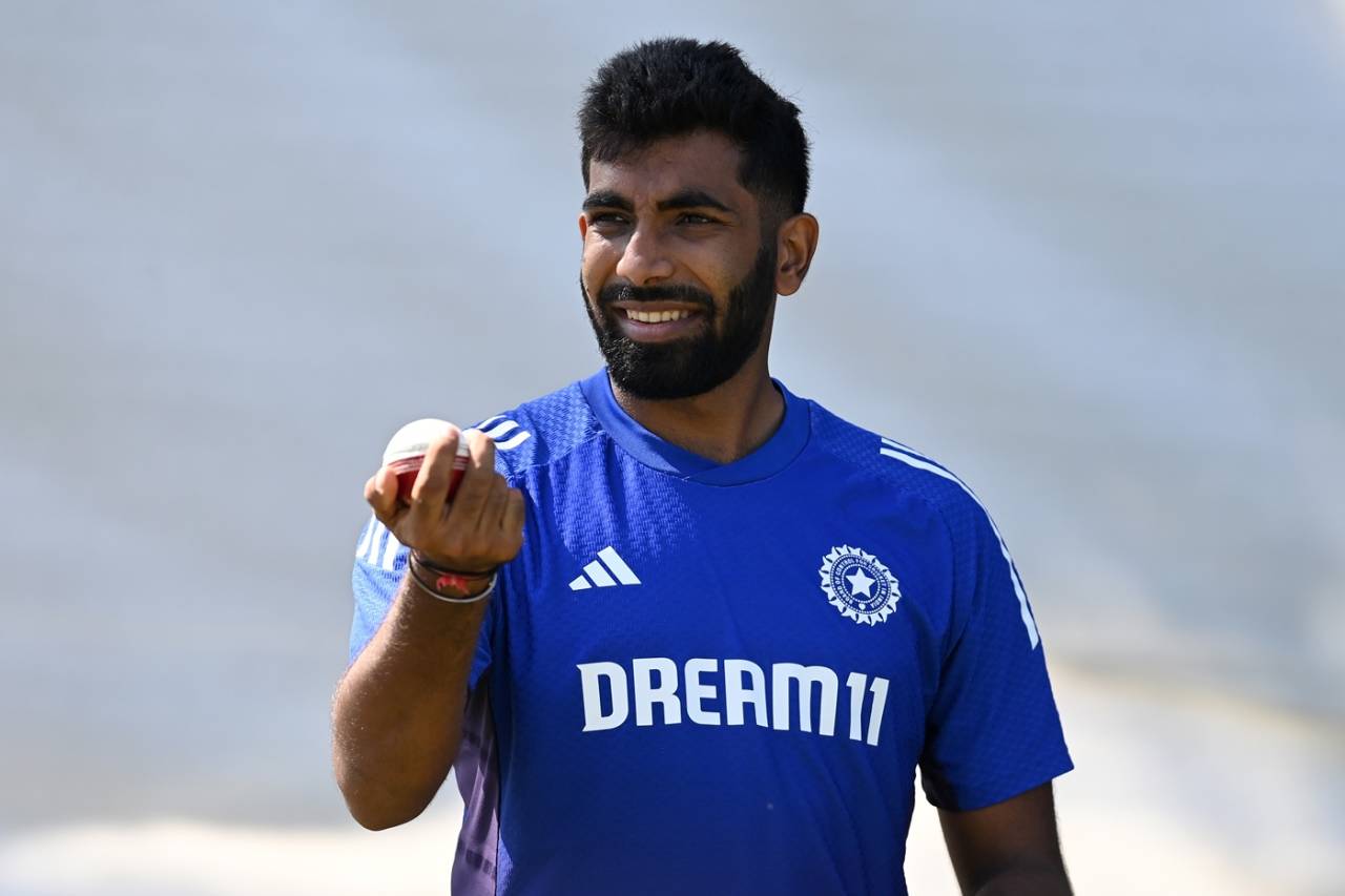 Jasprit Bumrah prepares to bowl at the nets, Birmingham, June 30, 2025