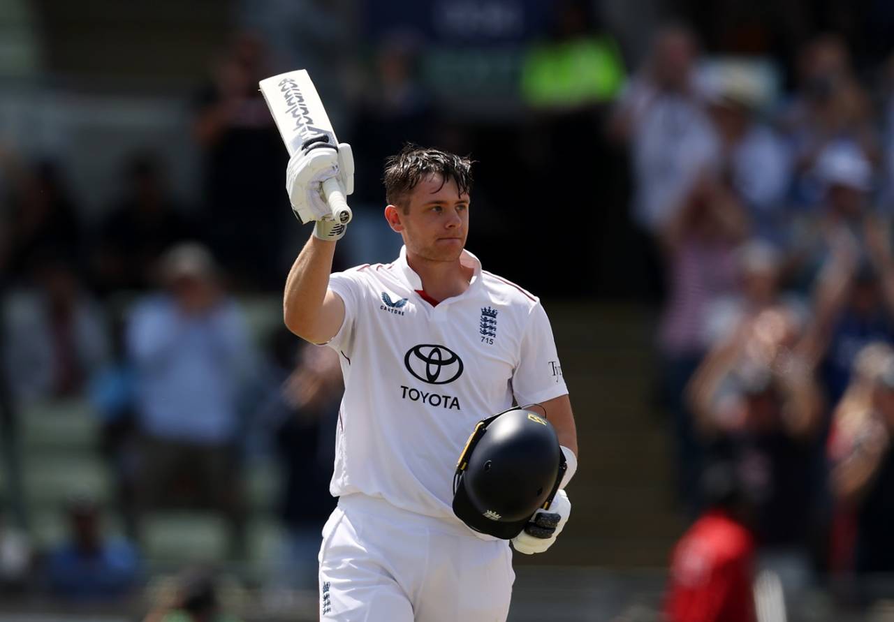 Jamie Smith completed his hundred in the last over before lunch, England vs India, 2nd Test, Birmingham, 3rd day, July 4, 2025