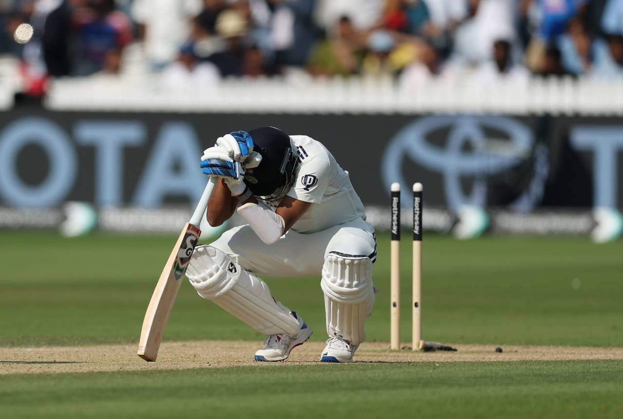 A distraught Mohammed Siraj is on his haunches as India fell short, England vs India, 3rd Test, Lord's, fifth day, July 14, 2025