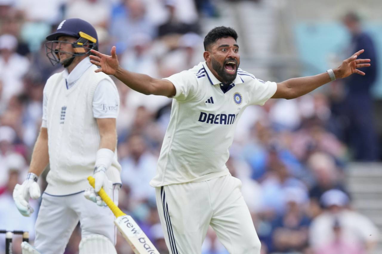 Mohammed Siraj pinned Joe Root lbw with seam in and low bounce, England vs India, 5th Test, 2nd day, The Oval, August 1, 2025