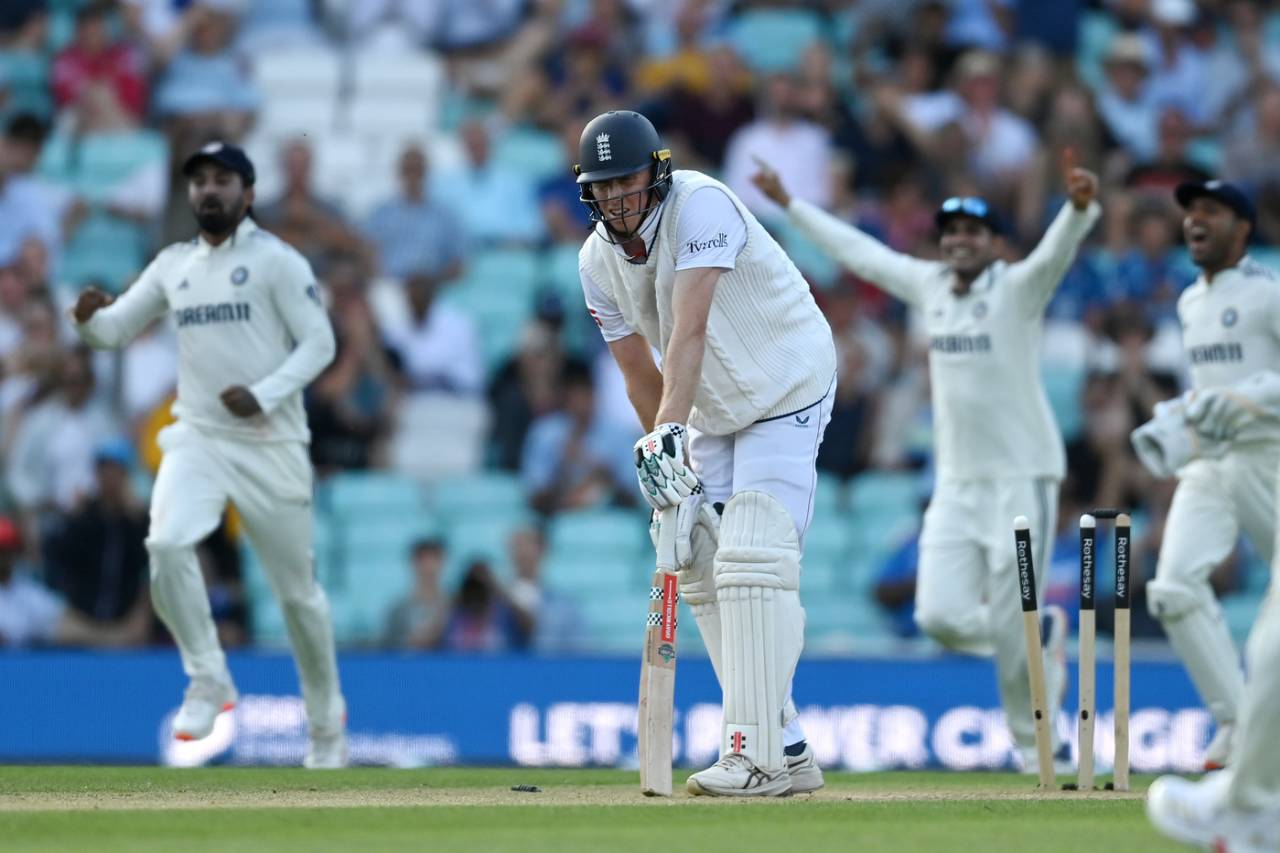 Zak Crawley reacts to being dismissed, England vs India, 5th Test, 3rd Day, The Oval, August 2, 2025