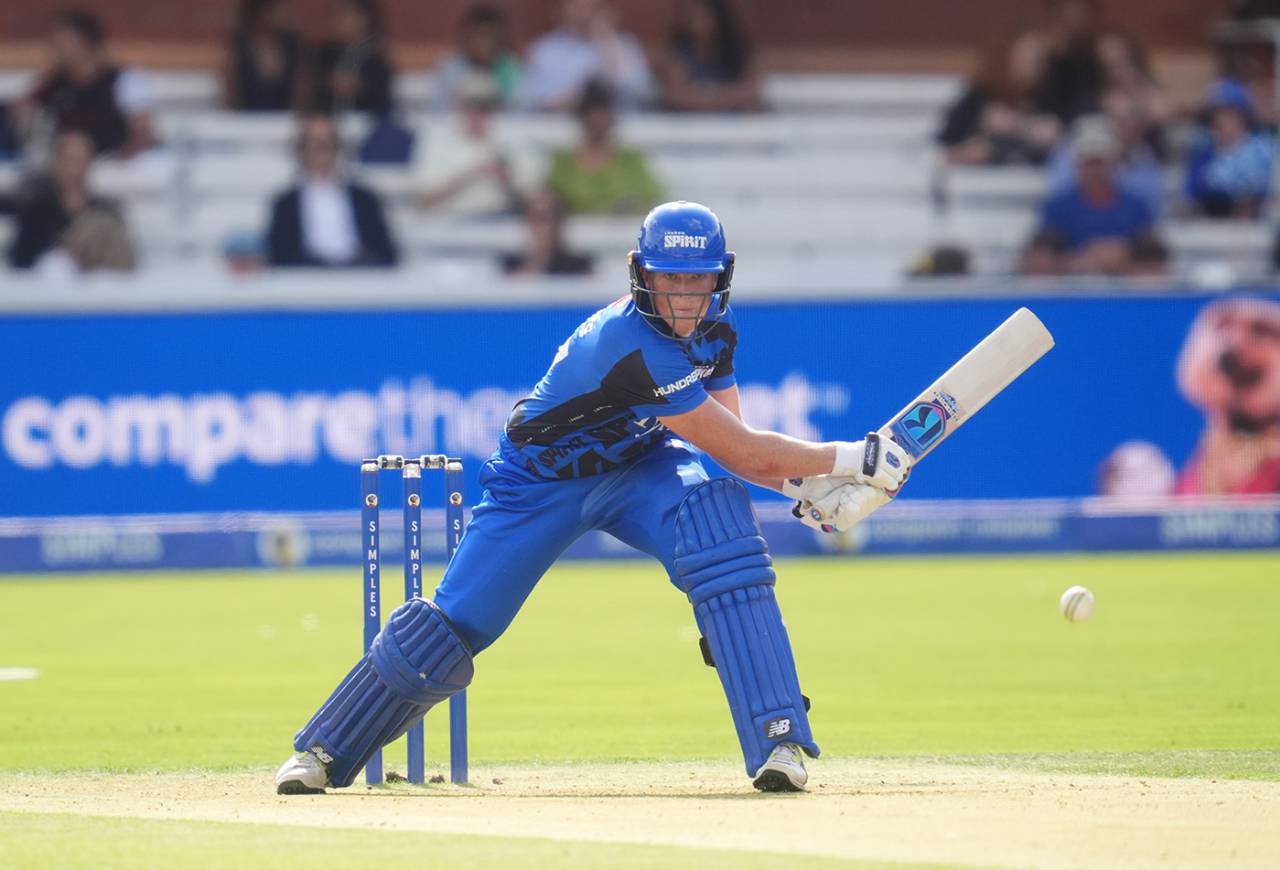 Grace Harris rolls out the reverse hit, London Spirit vs Oval Invincibles, Women's Hundred, Lord's, August 5, 2025