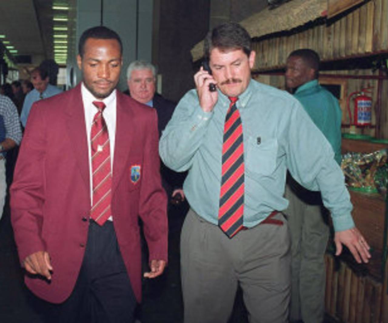 Brian Lara finally arrives in Johannesburg, November 11, 1998