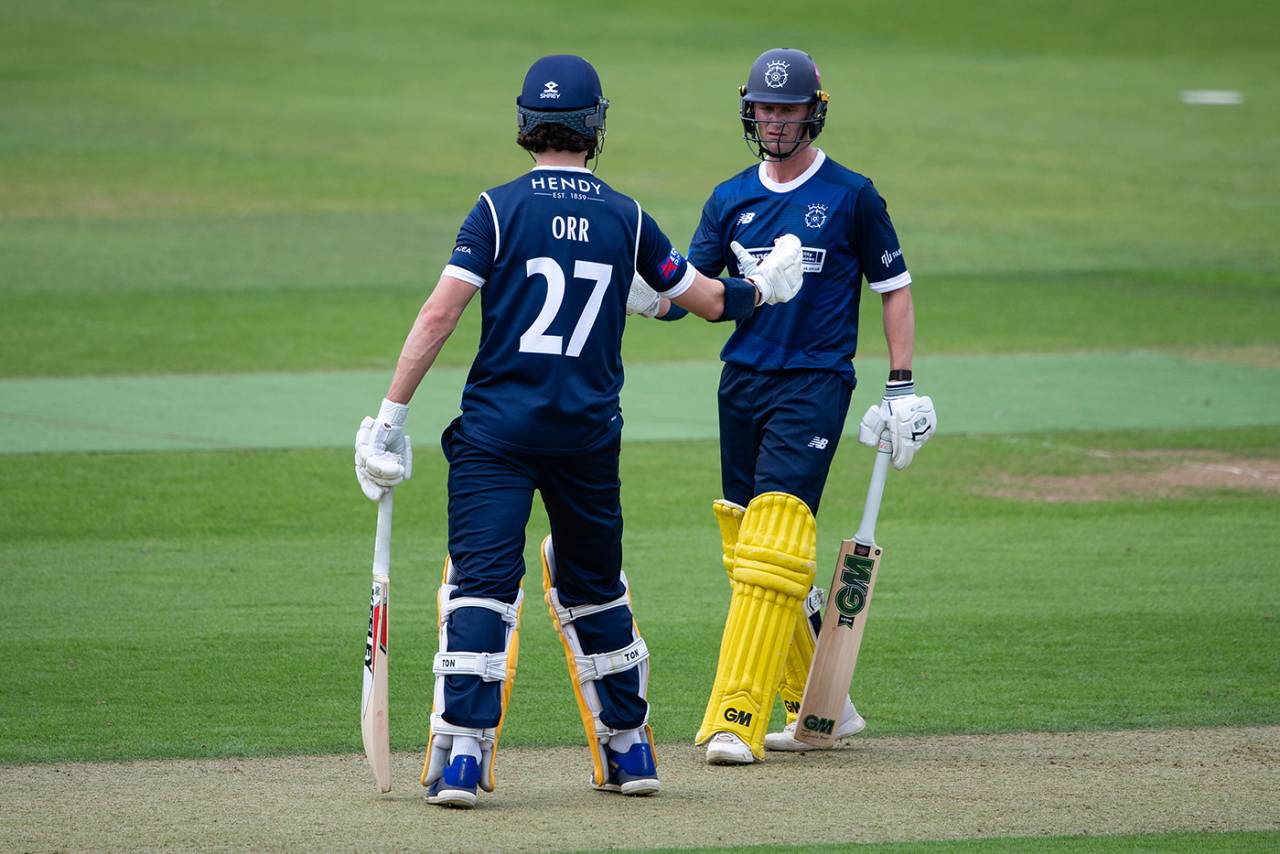 Ali Orr and Nick Gubbins put on 202 for the first wicket, Hampshire vs Leicestershire, One-Day Cup, Utilita Bowl, August 15, 2025