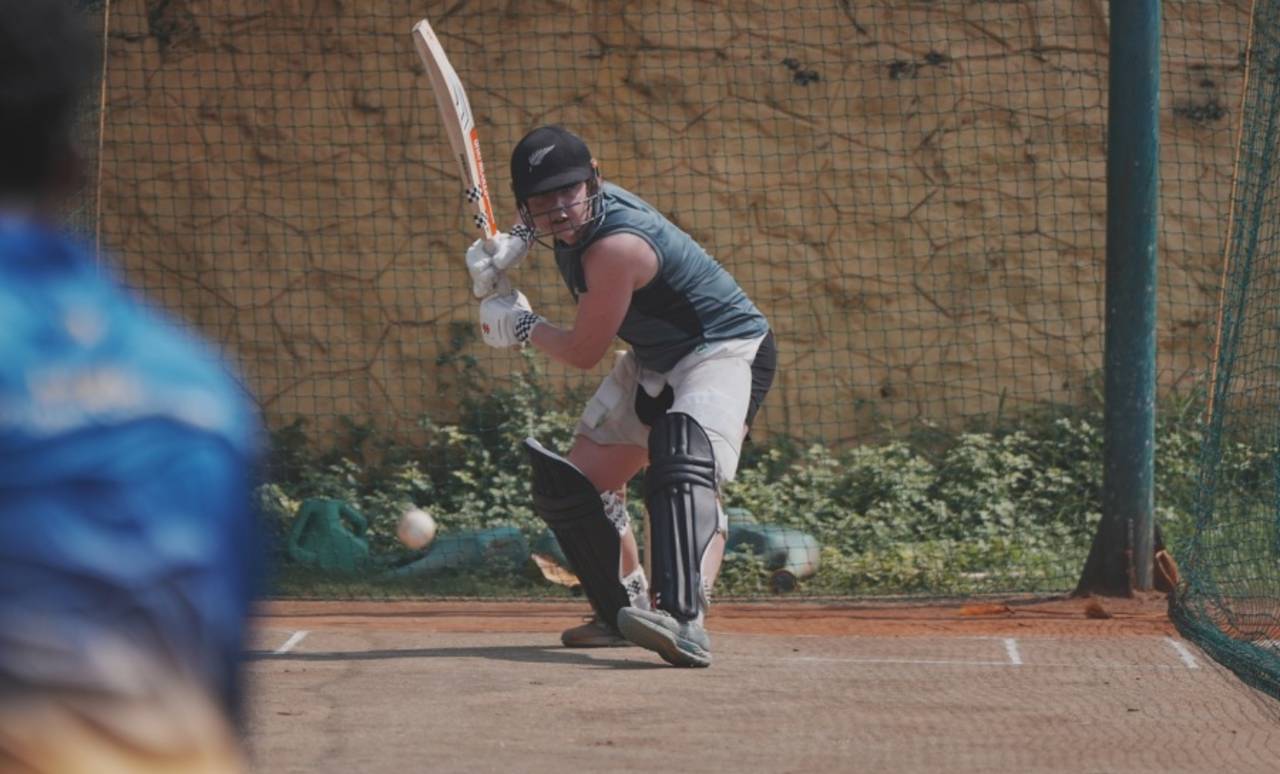 Georgia Plimmer trains at the Super Kings Academy, Chennai, August 9, 2025