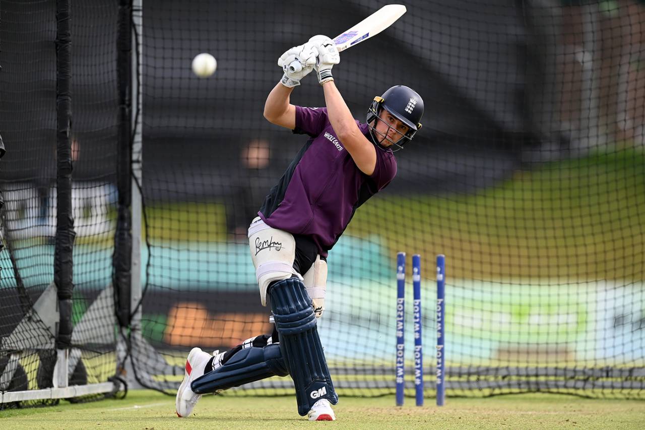 England captain Jacob Bethell during a nets session at Malahide Cricket Club, Ireland vs England, 1st T20I, Dublin, September 16, 2025