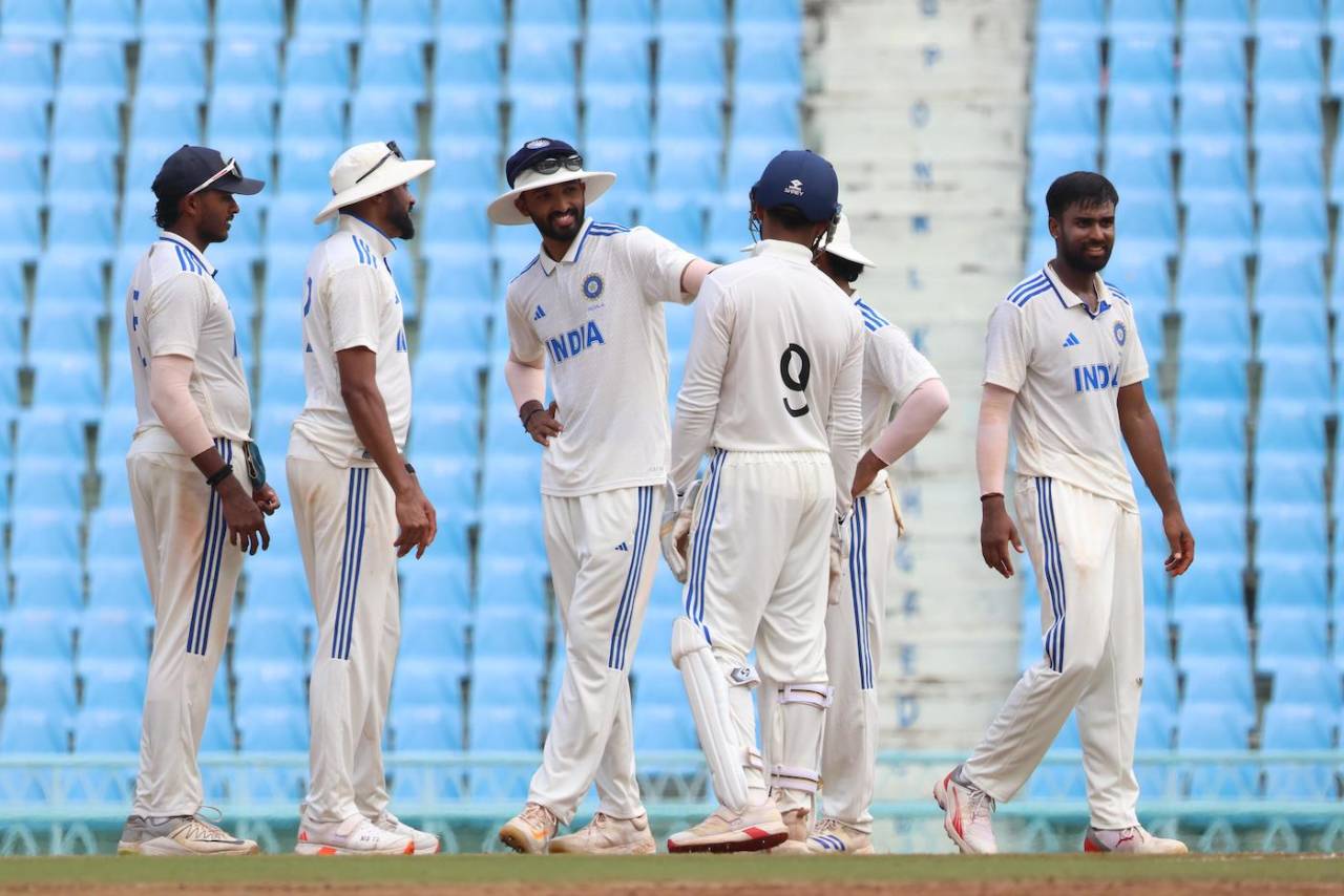 Manav Suthar took eight wickets across the game, India A vs Australia A, 2nd unofficial Test, 3rd day, Lucknow, September 25, 2025