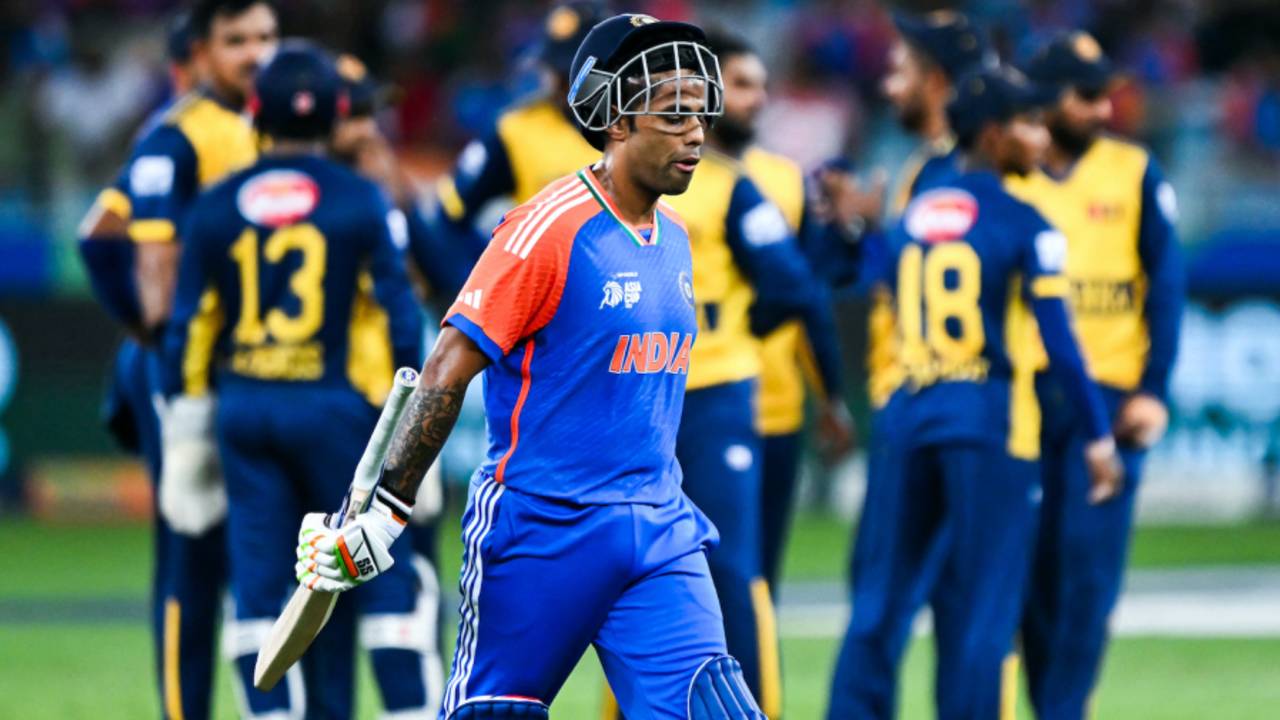 Suryakumar Yadav fell for another low score, India vs Sri Lanka, Men's T20 Asia Cup, Dubai, September 26, 2025