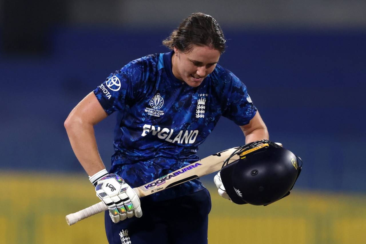 Nat-Sciver Brunt after hitting her fifth World Cup ton, England vs Sri Lanka, Women's ODI World Cup, Colombo, October 11, 2025
