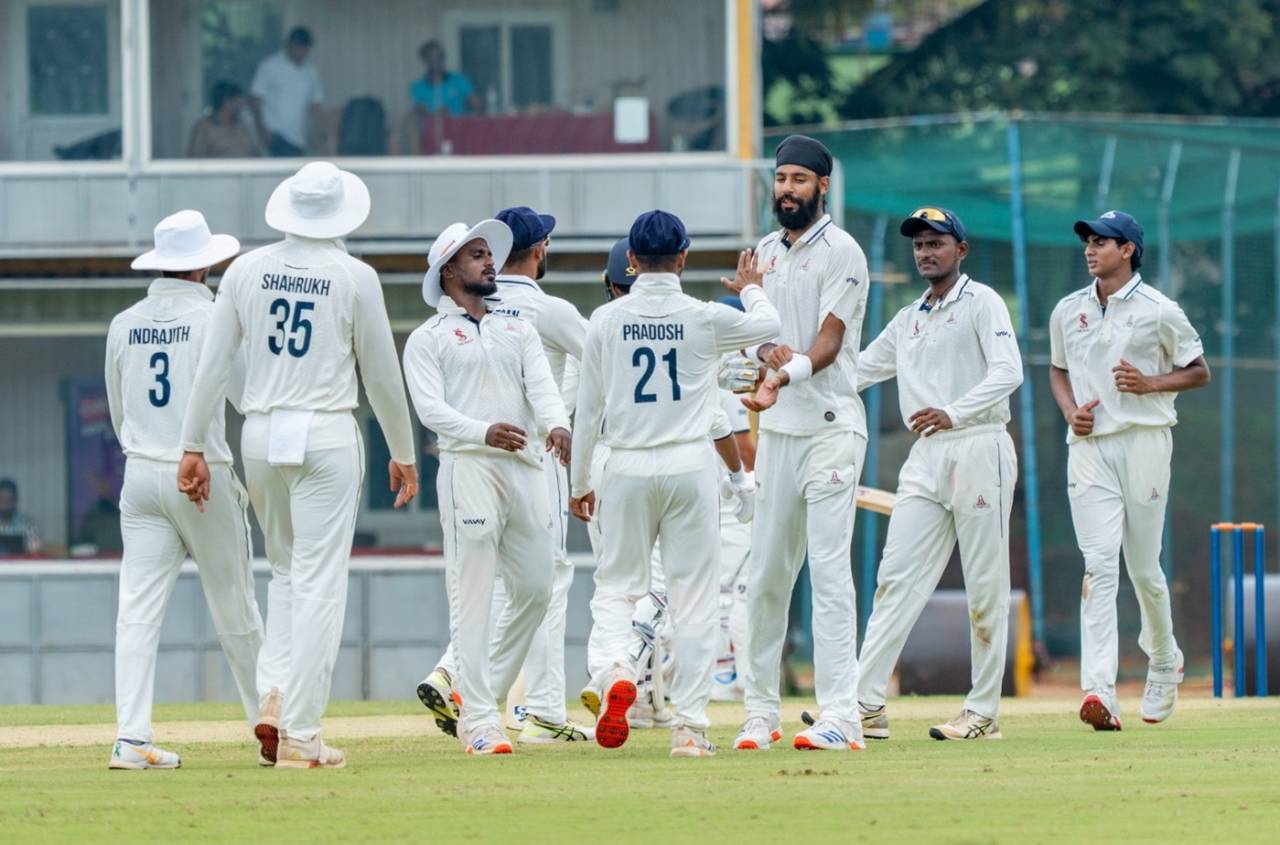 Gurjapneet Singh made early inroads for Tamil Nadu, Tamil Nadu vs Jharkhand, Ranji Trophy, 1st day, Coimbatore, October 15, 2025