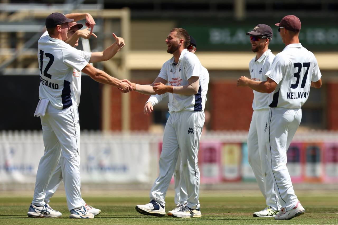 Fergus O'Neill took 5 for 26, Victoria vs New South Wales, Melbourne, Sheffield Shield, October 16, 2025