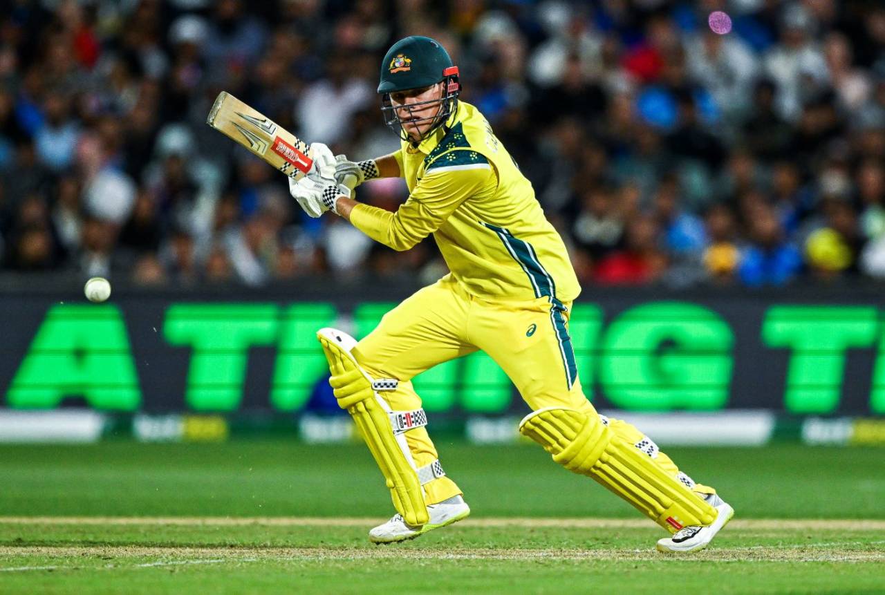 Cooper Connolly drives through cover, Australia vs India, 2nd ODI, Adelaide, October 23, 2025