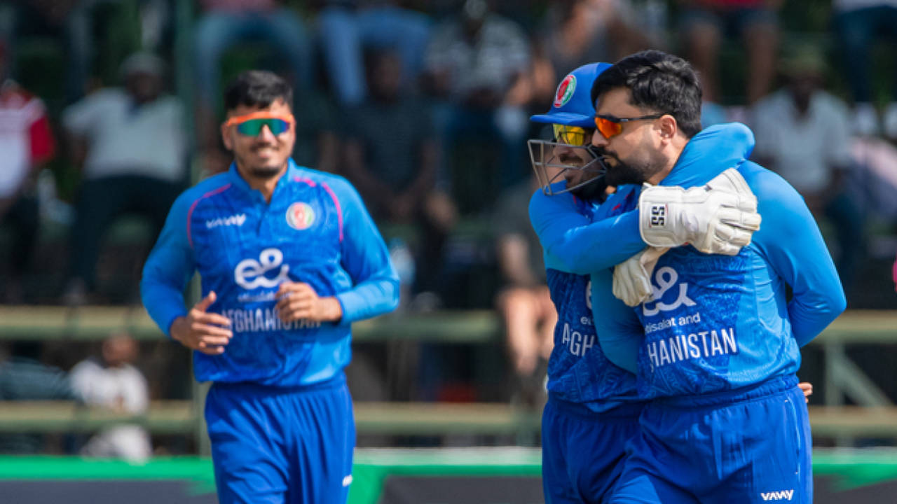 1Rashid Khan took three wickets to derail Zimbabwe's innings, Zimbabwe vs Afghanistan, 2nd T20I, Harare, October 31, 2025
